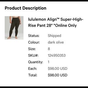Lululemon ALIGN